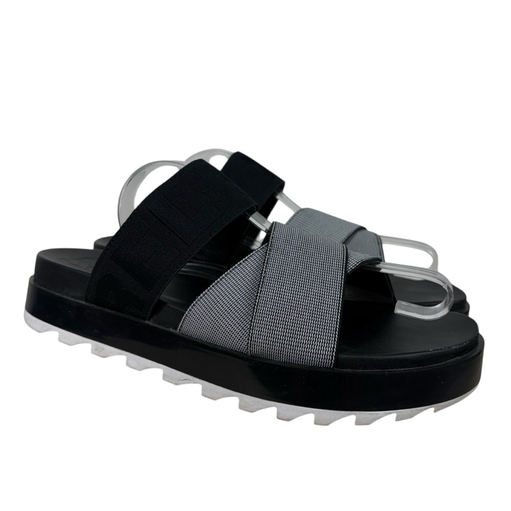 Sorel Roaming Sport Crossover Gray Black Strappy Slip On Slide Sandals 9.5